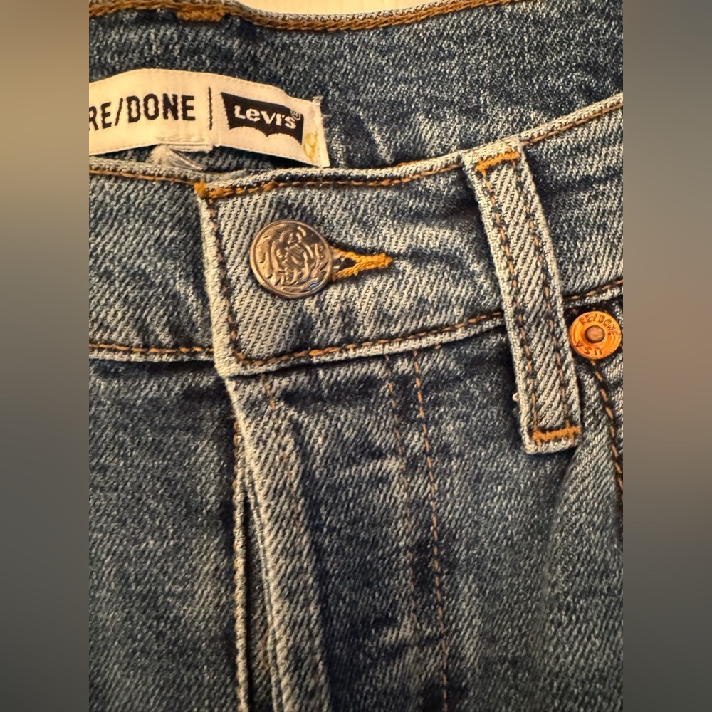 REDONE 90’s-Mid 70’s Cropped High Rise Women's Blue Denim Jeans Size 26 - Picture 7 of 15